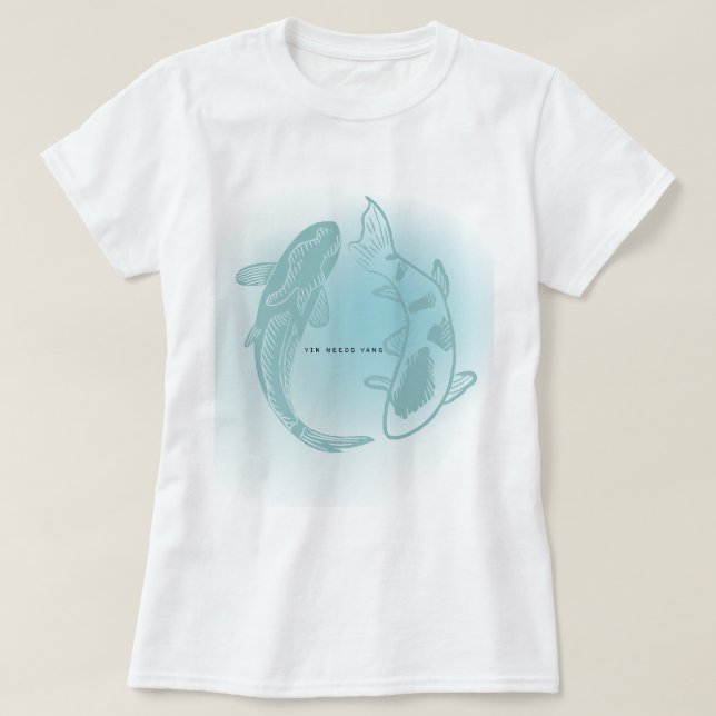 Yin Needs Yang – Koi Balance T-Shirt (Design vorne)