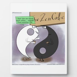 Yin trifft Yang Zen Lustig Fotoplatte