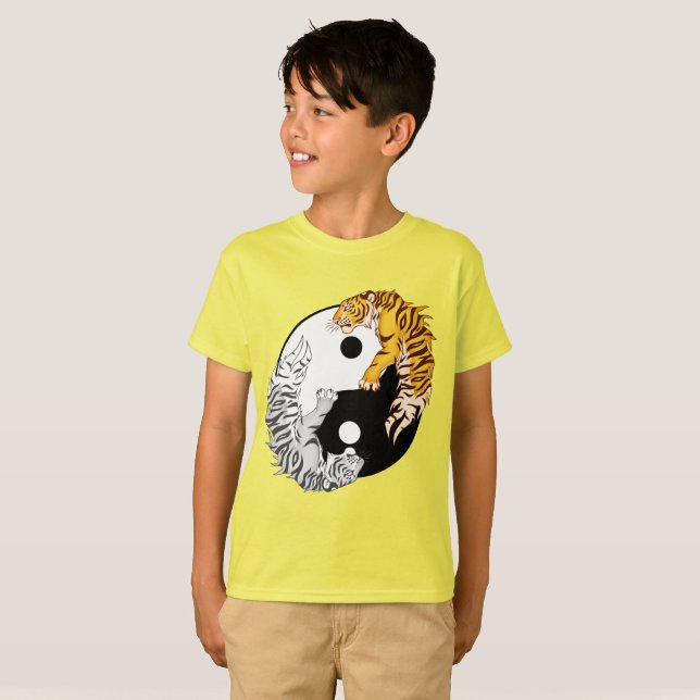 Yin u. der T - Shirt der Yang-Tiger-Kinder (Vorne ganz)