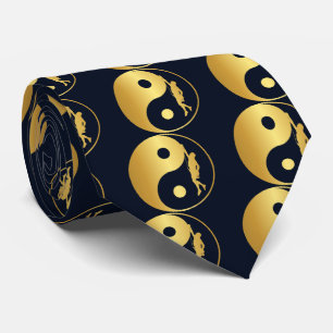 Yin u. Yang-Bergsteiger (Gold) Krawatte