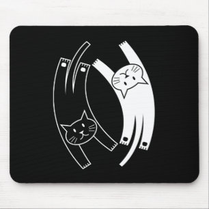 Yin u. Yang-Katzen Mousepad