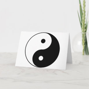 Yin und motivierend philosophisches Symbol Yang Karte