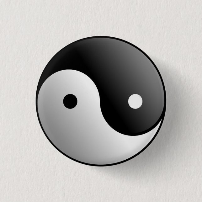 Yin und Yan-Knopf Button (Vorderseite)