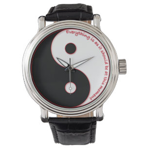 Yin und Yang "Alles ist so, wie es sein sollte.." Armbanduhr