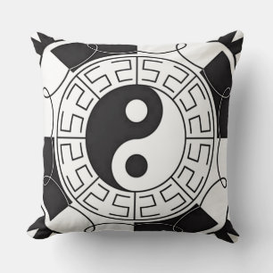 Yin und Yang Asian Symbol Throw Kissen