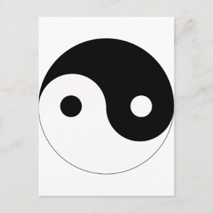 Yin und Yang-Balance-Symbol Religion tao Taoismus Postkarte