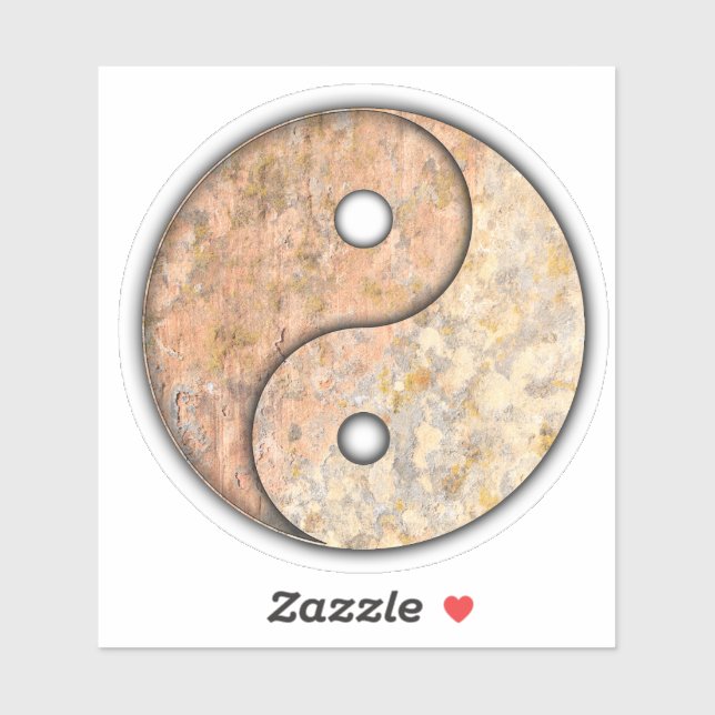 Yin und Yang Custom-Cut Vinyl Sticker (Blatt)