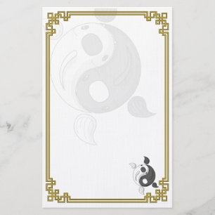 Yin und Yang das Koi Briefpapier