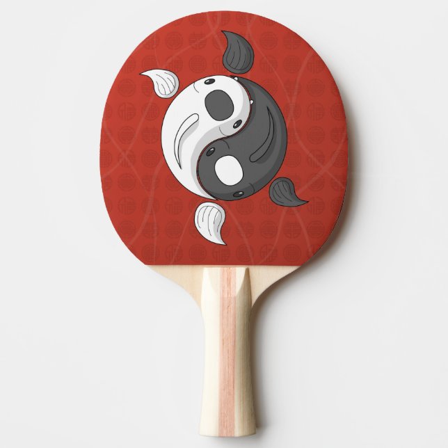 Yin und Yang das Koi Ping Pong Paddle Tischtennis Schläger (Vorderseite)