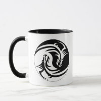 Yin und Yang Dragon Head