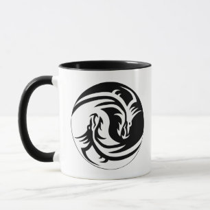 Yin und Yang Dragon Head Tasse