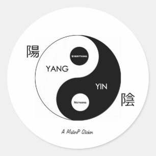 Yin und Yang - Ein MisterP-Sticker Runder Aufkleber