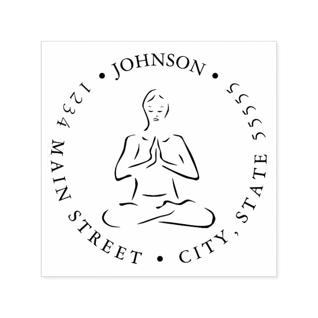 Yin und Yang Friedlich Medizin Rückkehrlabel Permastempel (Design)