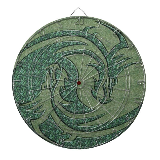 Yin und Yang Gelb und Roter Drache Dartscheibe (vorne)