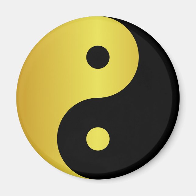 Yin und Yang | Goldasianische Philosophie zen Magnet (Vorne)