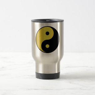 Yin und Yang Goldasianische Philosophie zen Reisebecher