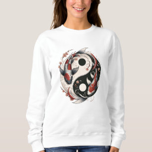 Yin und Yang japanische Koi-Fische Sweatshirt