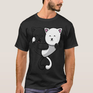 Yin- und Yang-Katzen chinesisch T-Shirt