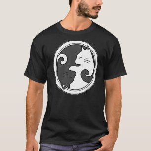 Yin und Yang Katzenpose Katzenmeditation Acro Hath T-Shirt