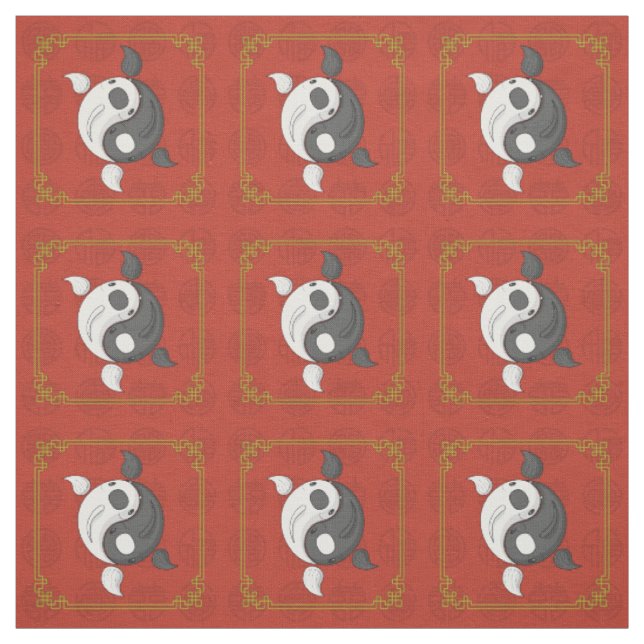 Yin und Yang Koi Stoff (Muster)