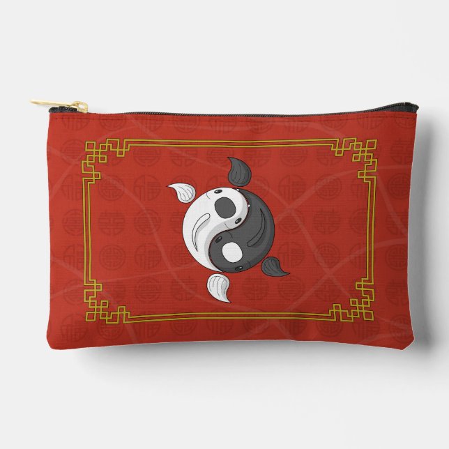 Yin und Yang Koi Zubehörtasche (Vorderseite)