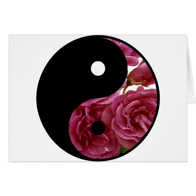 Yin und Yang mit Blumen (Vorderseite (Horizontal))