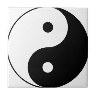 Yin und Yang Motivierend Philosophisches Symbol Fliese