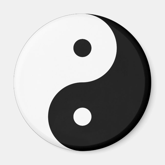 Yin und Yang Motivierend Philosophisches Symbol Magnet (Vorne)