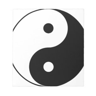 Yin und Yang Motivierend Philosophisches Symbol Notizblock