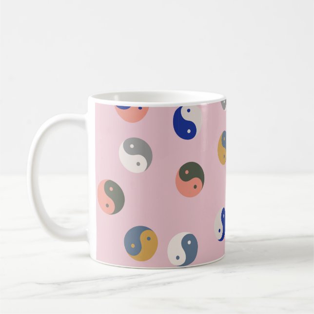 Yin und Yang nahtlos, spirituell wiederholbar Kaffeetasse (Links)