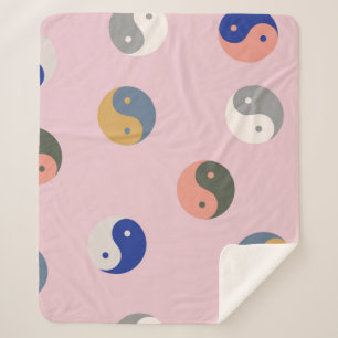 Yin und Yang nahtlos, spirituell wiederholbar Sherpadecke
