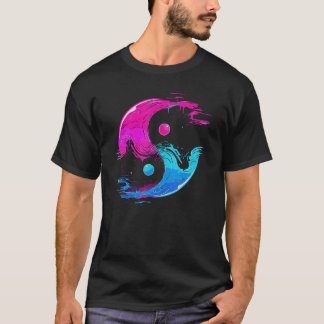 Yin und Yang Qi Gong Tai Chi Synthwave Fusion Wate T-Shirt