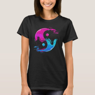 Yin und Yang Qi Gong Tai Chi Synthwave Fusion Wate T-Shirt