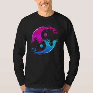 Yin und Yang Qi Gong Tai Chi Synthwave Fusion Wate T-Shirt