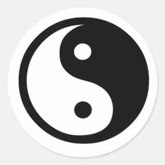 Yin und Yang Runder Aufkleber