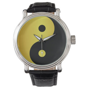 Yin und Yang-Symbol   Goldasianische Philosophie Z Armbanduhr