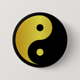 Yin und Yang-Symbol   Goldasianische Philosophie Z Button