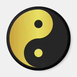Yin und Yang-Symbol   Goldasianische Philosophie Z Magnet