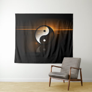 Yin und Yang-Wand-Tapisserie Wandteppich