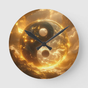 YIN UND YANG - Yijing - Runde Wanduhr