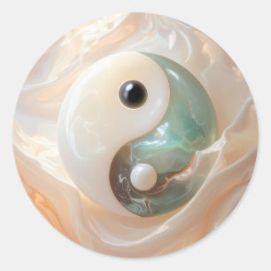YIN UND YANG - Yijing Runder Aufkleber
