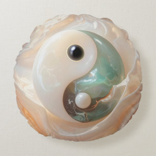 YIN UND YANG - Yijing Rundes Kissen