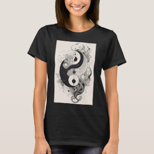 Yin und Yang Zen Spirituelle Yoga-Meditationsgrafi T-Shirt