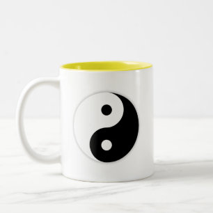 Yin und Yang Zweifarbige Tasse