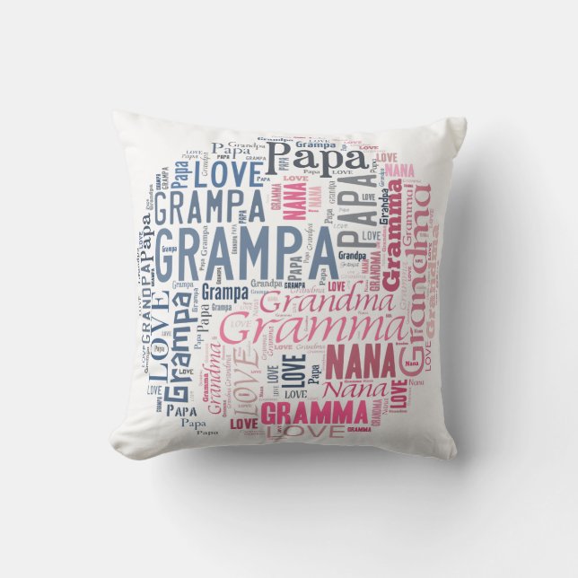 Yin und Yanggroßmutter-und -großvater-Kissen Kissen (Vorderseite)