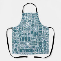 Yin Yan Wortwolke Text Muster Interkonnektion