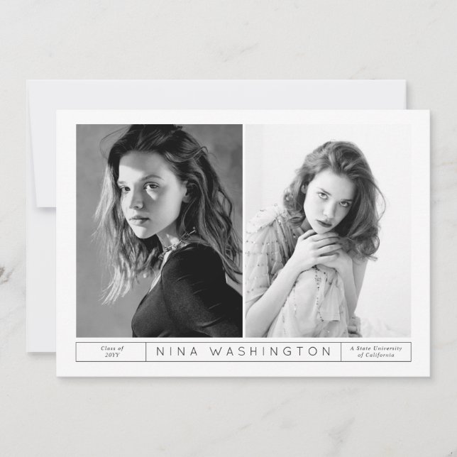 Yin & Yang Abschluss Einladung (Vorderseite)