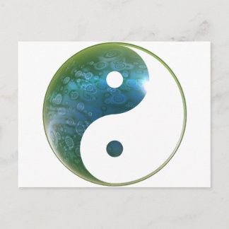 Yin Yang Abstact 1 Postkarte
