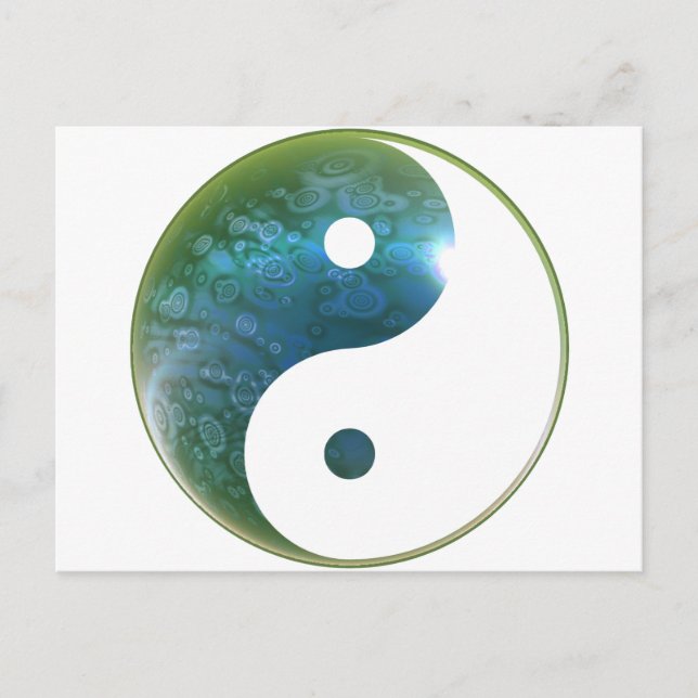 Yin Yang Abstact 1 Postkarte (Vorderseite)