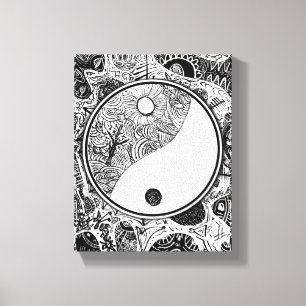 Yin Yang Alternative Kreislaufarbeit Leinwanddruck